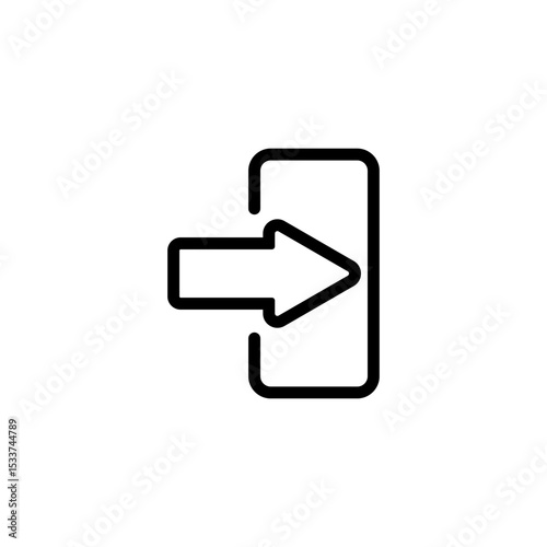 Login square arrow vector icon. Editable icon for web and mobile.