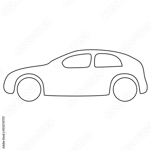 hatchback car Icon line