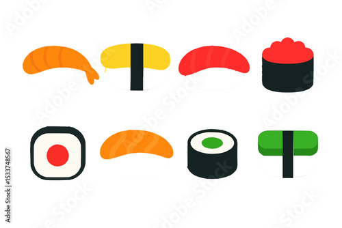 寿司のシンプルなイラスト