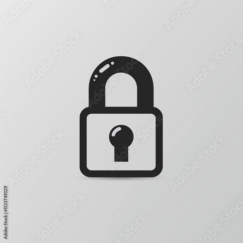 lock icon on black