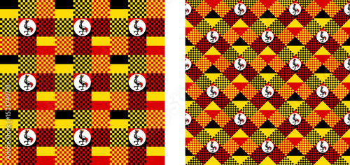 uganda pattern set. plaid background for decoration and etc. vector illustration