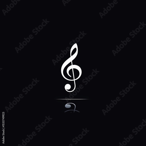 treble clef vector