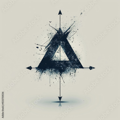 grunge font letter