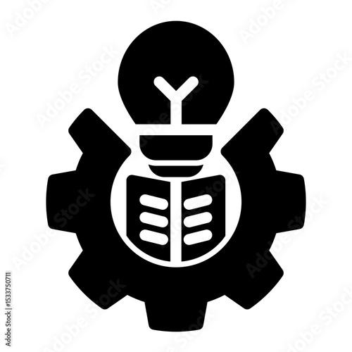 Educational Growth Icon - Solid Style for Academic Skill Enhancement.
