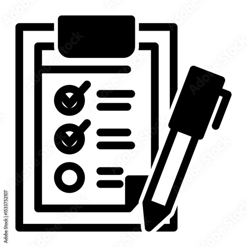 Evaluation Checklist Icon - Mixed Style for Performance Review.