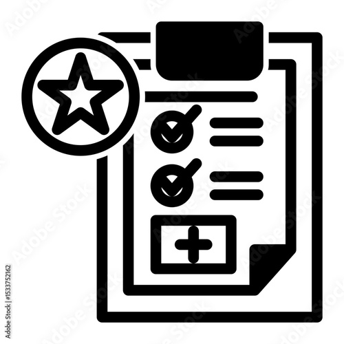 Grading System Icon - Mixed Style for Performance Measurement.