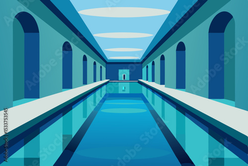 Serene Indoor Pool Architectural Design of a Tranquil Aquatic Space