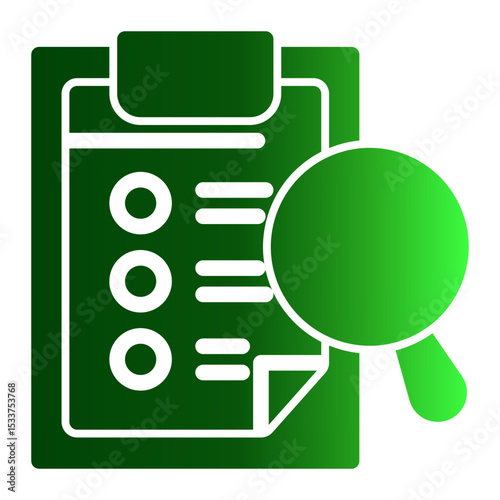 Quality Audit Icon - Solid Gradient Style for Compliance Verification.
