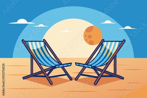beach chairs pair