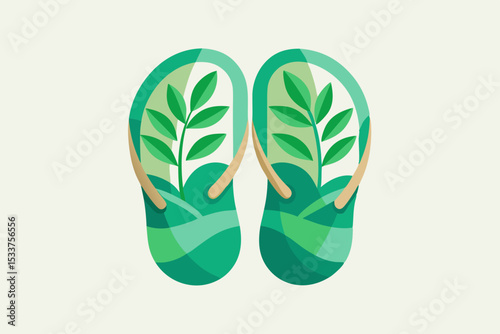 eco flipflops leaf
