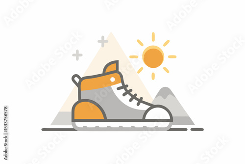 hiking boots dust trail sunshine