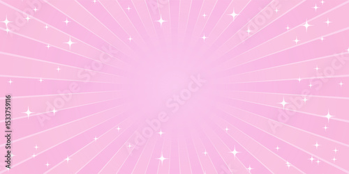 Background with pink gradient and concentrated lines interspersed with stars.　