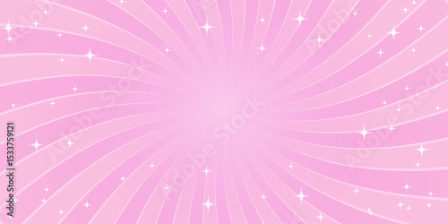 Background with pink gradient and concentrated lines interspersed with stars.　