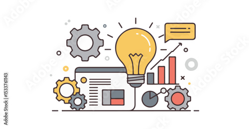 startup flat vector icon, suitable for design and infographic applications