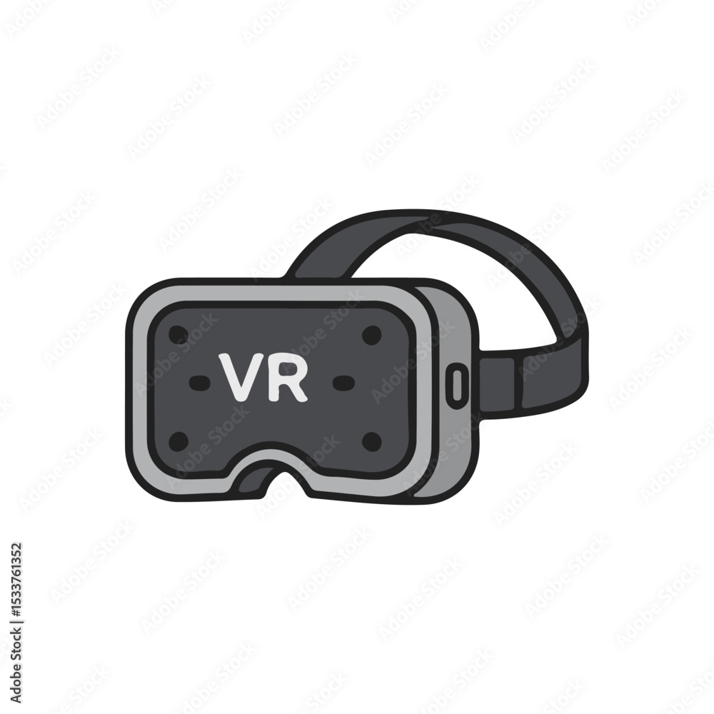virtual reality flat vector icon, suitable for design and infographic applications virtual reality flat vector icon, suitable for design and infographic applications