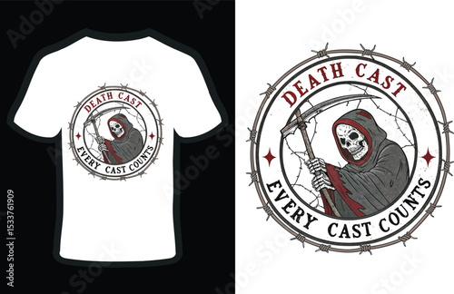 Bloodline Angler Crew bold typography design
