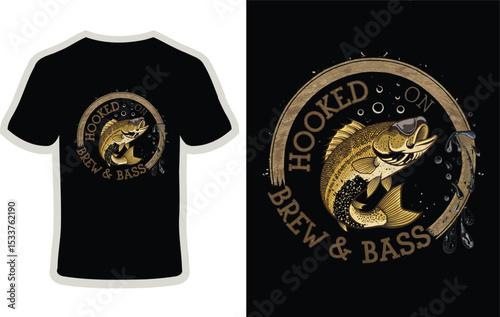 Hoo Bass Hooked fishing typography design
