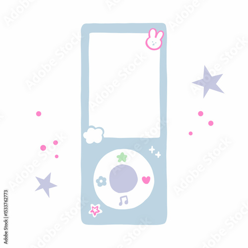 Handdrawn Y2K Music Player