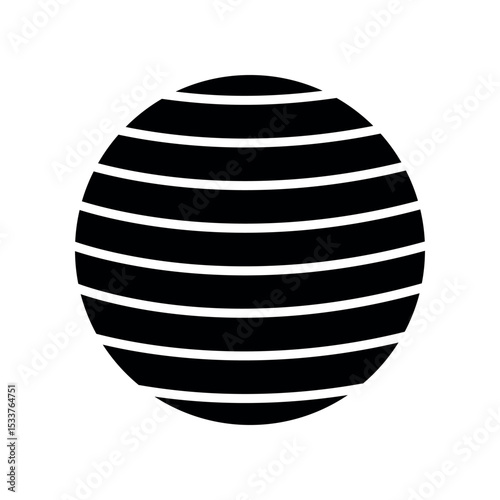 stability ball color flat icon for digital and print projects.