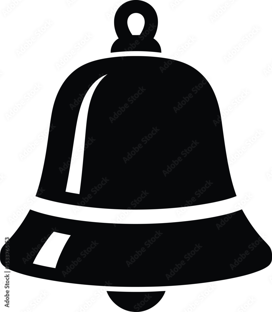 Naklejka premium Classic Bell Icon Vector Illustration, High-Resolution Bell Image for Design Projects
