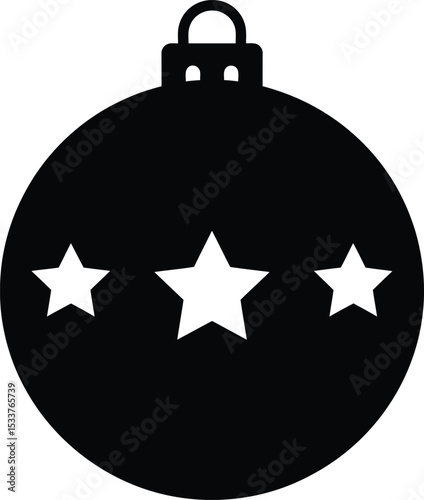 Elegant Starry Christmas Ornament Vector File for Festive Designs