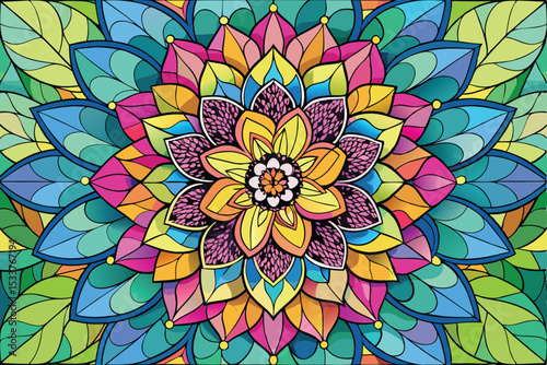 Colorful abstract seamless floral pattern with vintage gold elements and nature-inspired texture, perfect for decorative spring and summer designs
