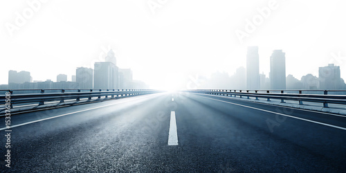 Cityscape highway road leading to future isolated on a white background png