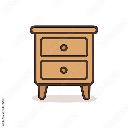 Two Drawer Nightstand