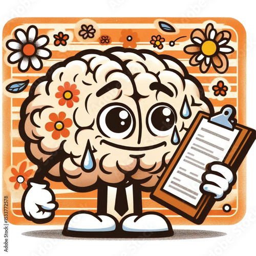 Brain charecture vintage design for t-shirt