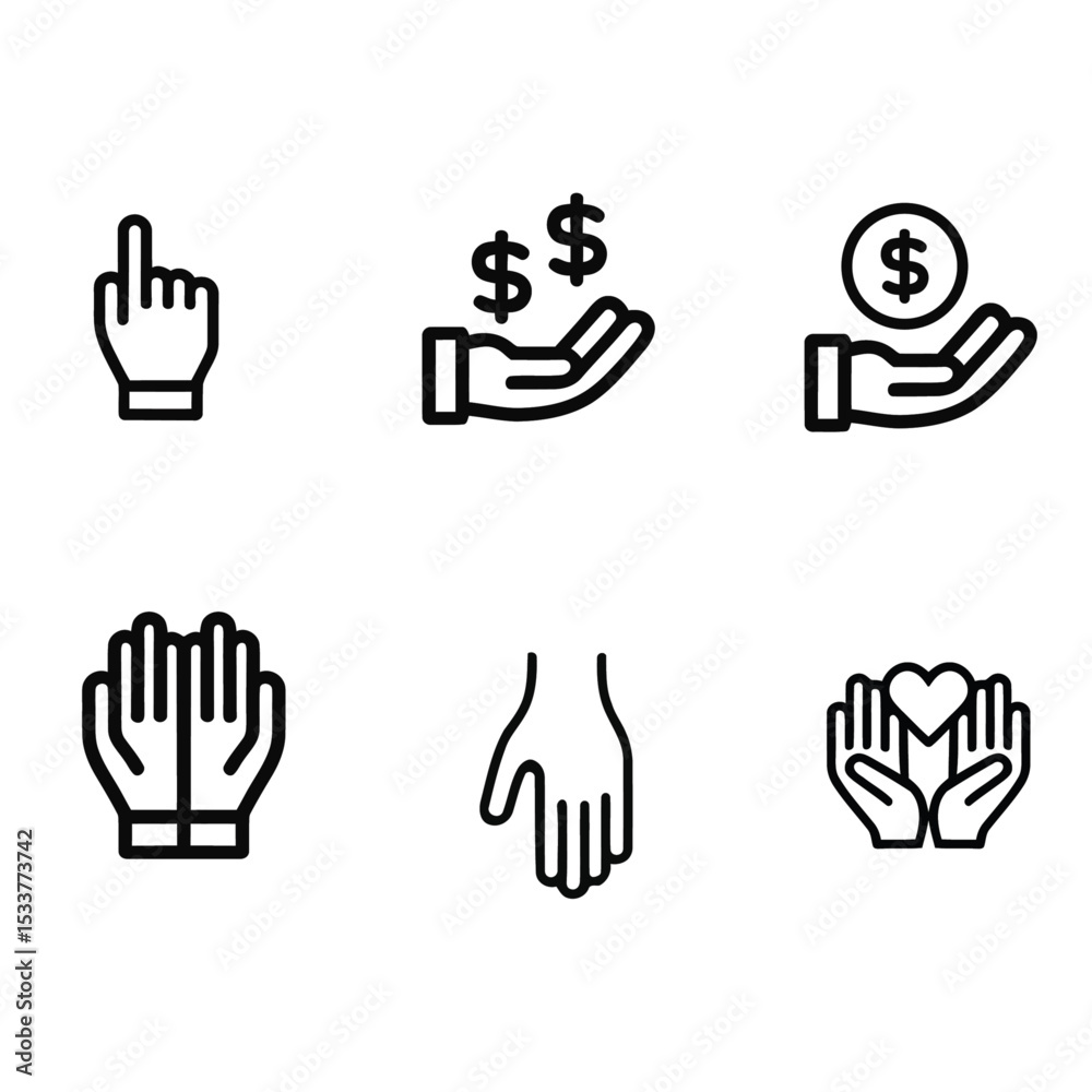 Fototapeta premium Interactive Icons for Community and Support