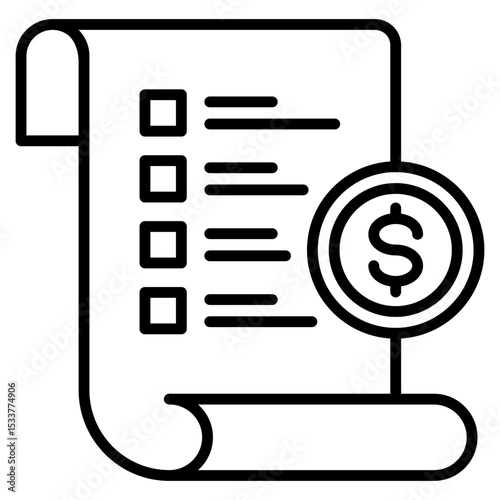Pricing line icon
