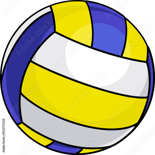 A volleyball ball isolated icon cartoon illustration