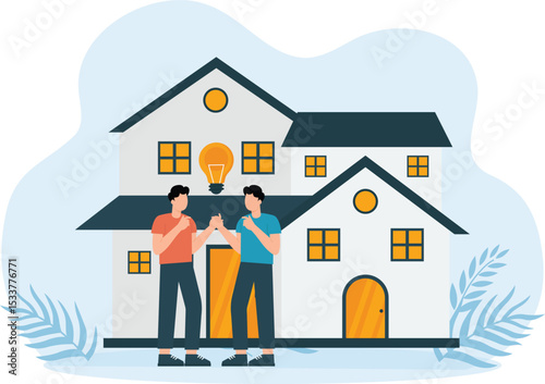 House agreement,House or real estate buy and sell mortgage concept
