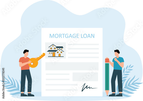 Mortgage Loan,agreement borrow money from bank, mortgage
