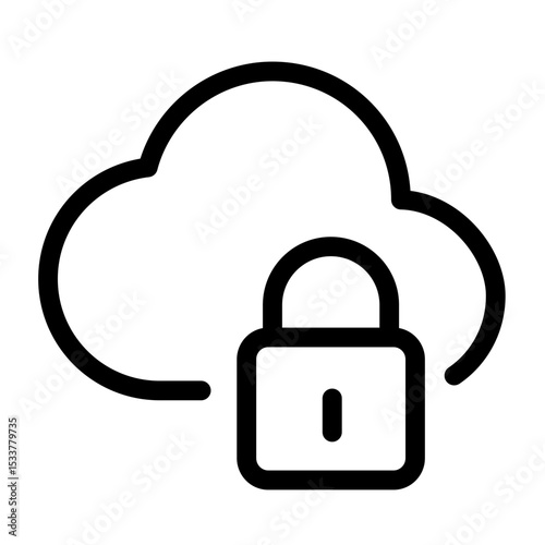 cloud security icon for secure data storage