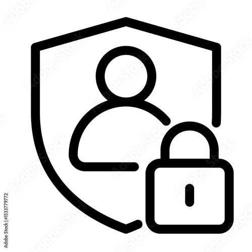 User Privacy Icon for Data Protection and Security