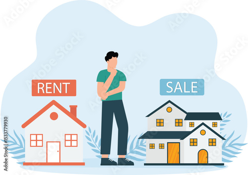 House Rent And Sale,Housing price rising up, real estate or property growth concept
