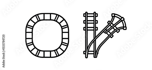 Carpooling and ride share icons with people in cars vector line icon illustration