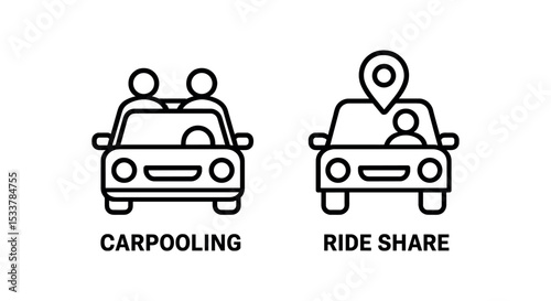 Package delivery icons: truck, envelope, computer monitor, location pin vector line icon illustration