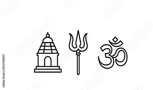 Mystical symbols: hand with eye, crystal ball, tarot cards for fortune telling vector line icon illustration