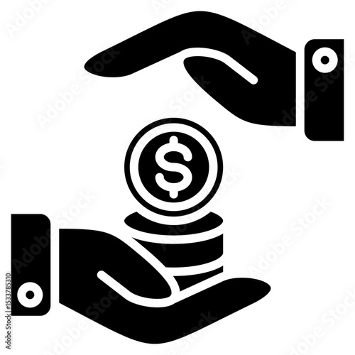 Loan glyph icon