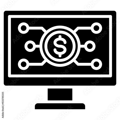 Digital Token glyph icon