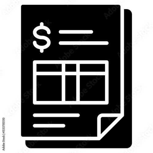 Statement glyph icon