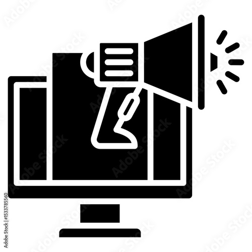 Viral glyph icon