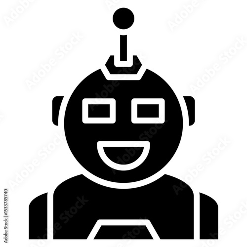 Robotics glyph icon