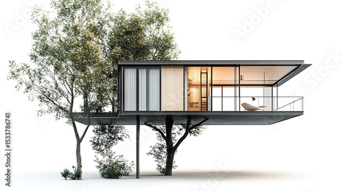 opulent home above the tree
