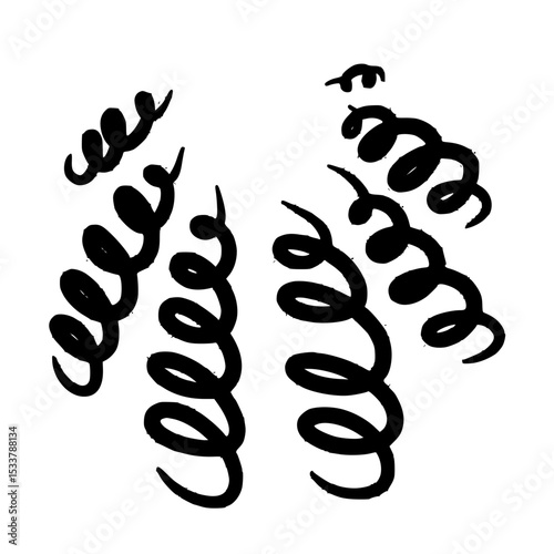 Spiral Confetti Streamer Icons