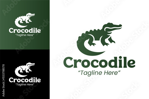 Creative and Unique Crocodile Logo for Business Branding and Identity