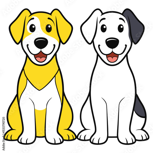 Shiba Silhouette Japanese Dog Breed, Pet Animal, Canine Outline, Flat Vector Illustration
