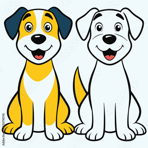 Shiba Silhouette Japanese Dog Breed, Pet Animal, Canine Outline, Flat Vector Illustration
